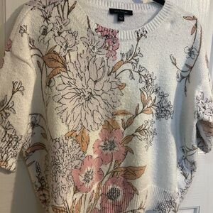 Ann Taylor Floral short sleeve sweater